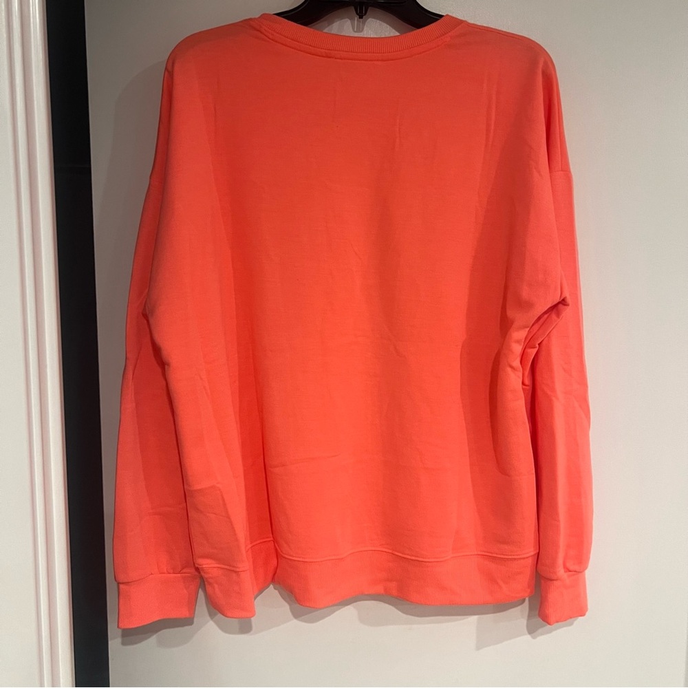 WORKSHOP REPUBLIC CLOTHING "ON BEACH TIME" BRIGHT ORANGE SWEATSHIRT SIZE XL - Picture 5 of 10